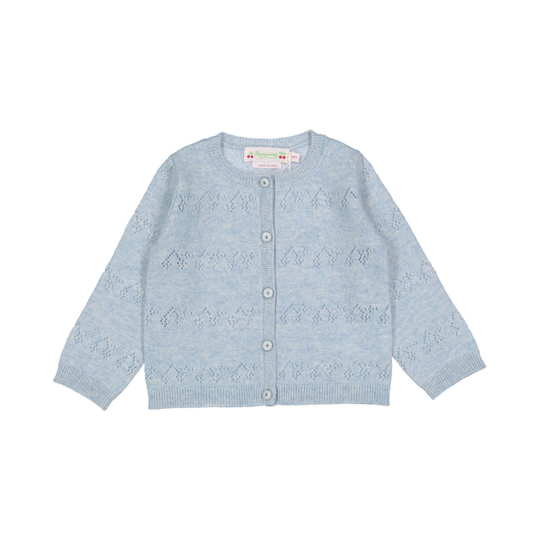 Bonpoint Blue Gwenoli Baby Cardigan