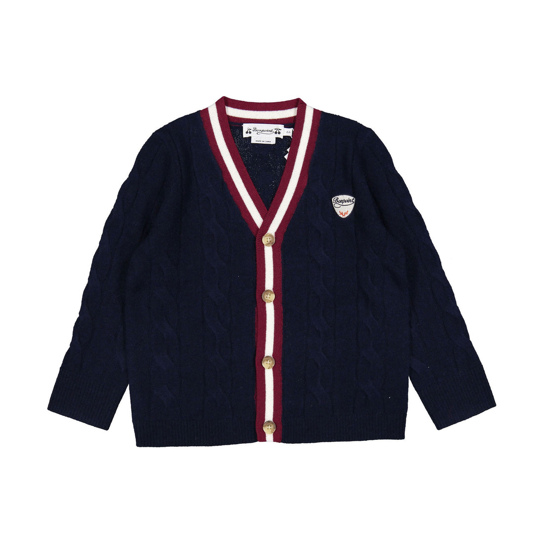 Bonpoint Navy Galvin Cardigan