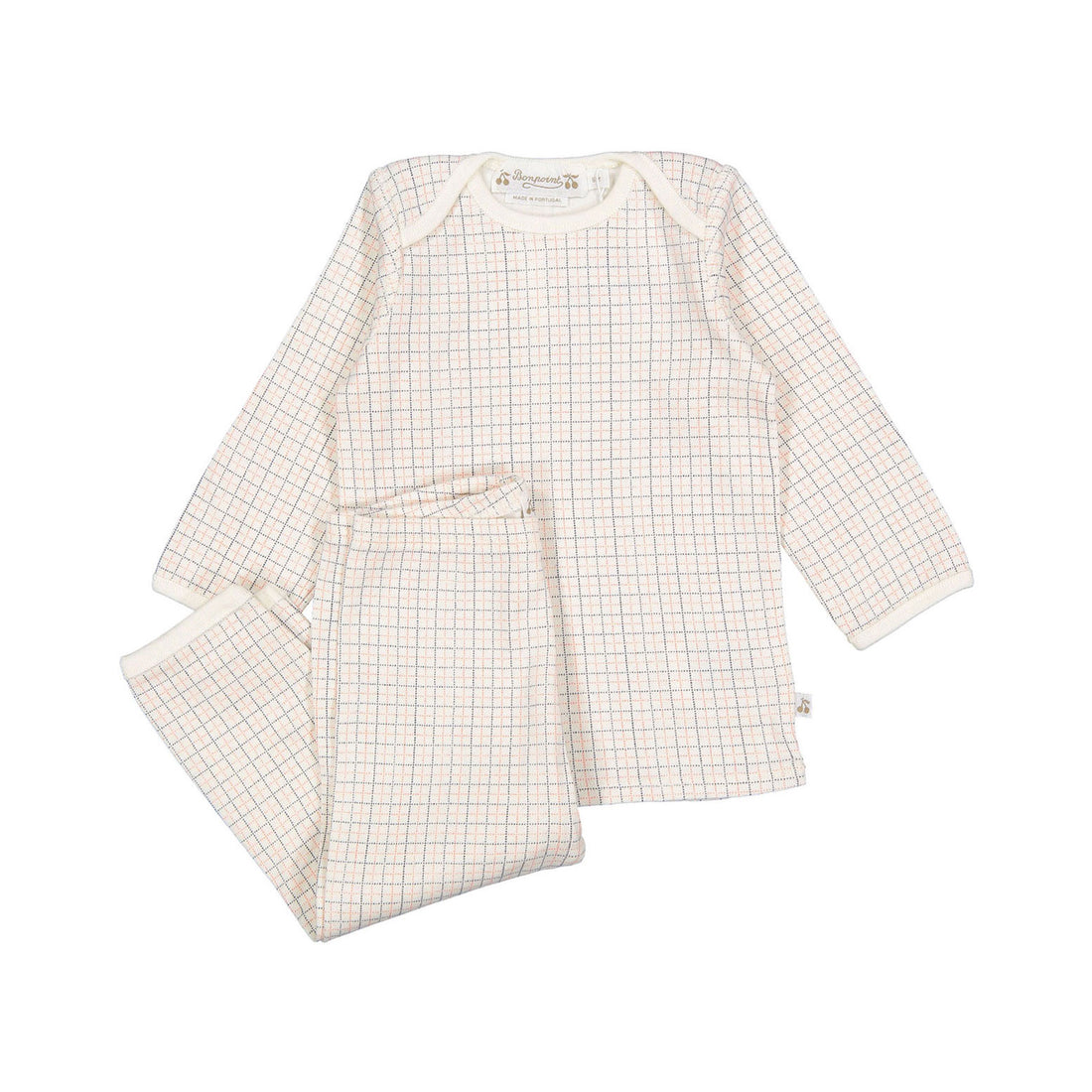 Bonpoint Pink Plaid Timi Baby Set