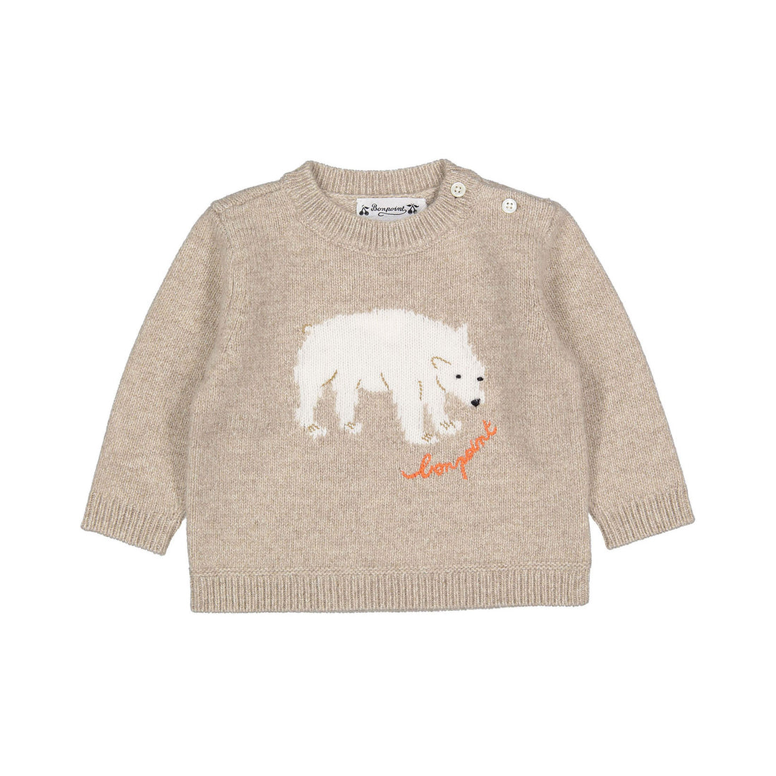 Bonpoint Beige Almire Baby Sweater