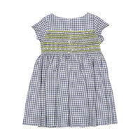 Bonpoint Slate Grey Maruska Smocked Baby Dress