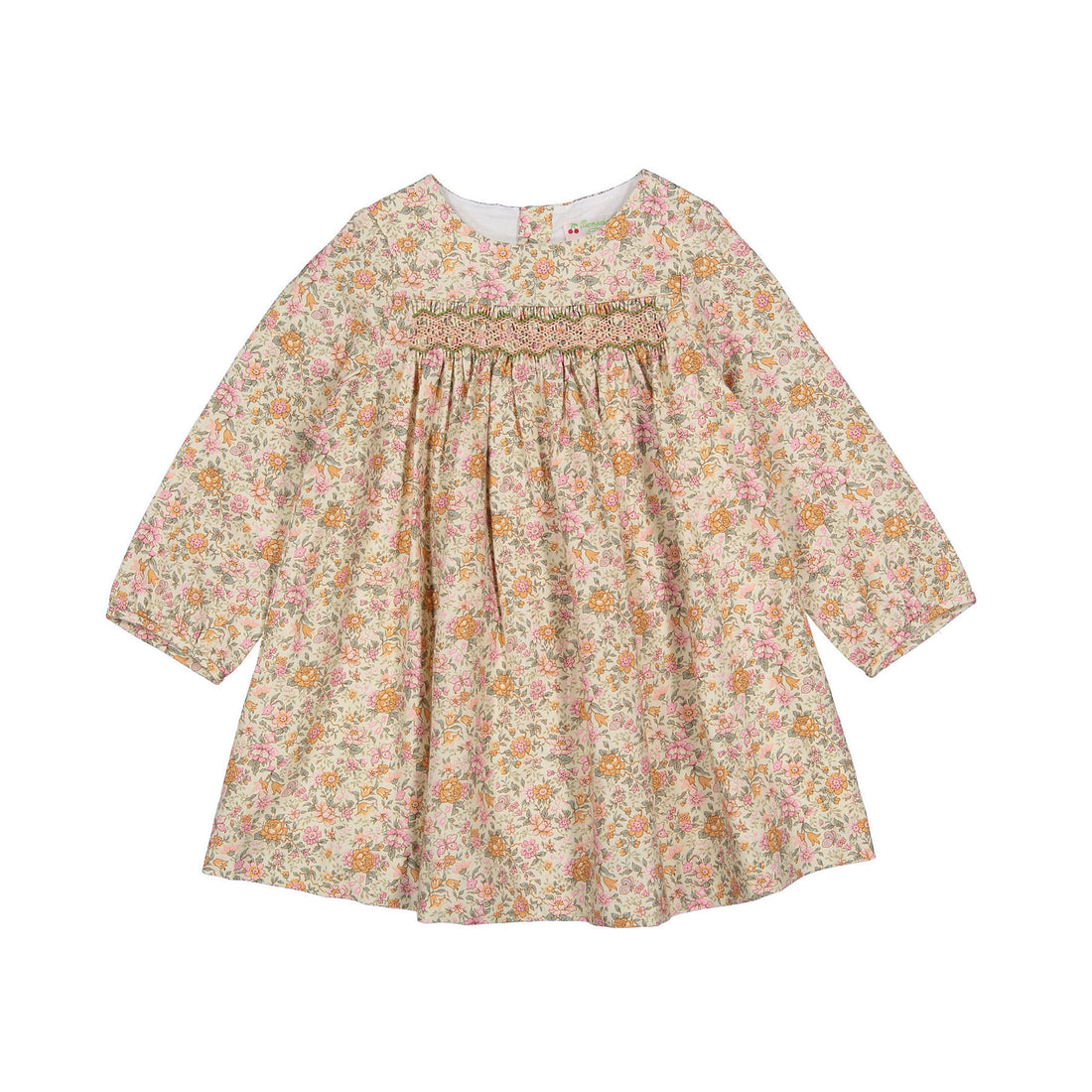Bonpoint Pale Rose Floral Smockee Felicie Baby Dress