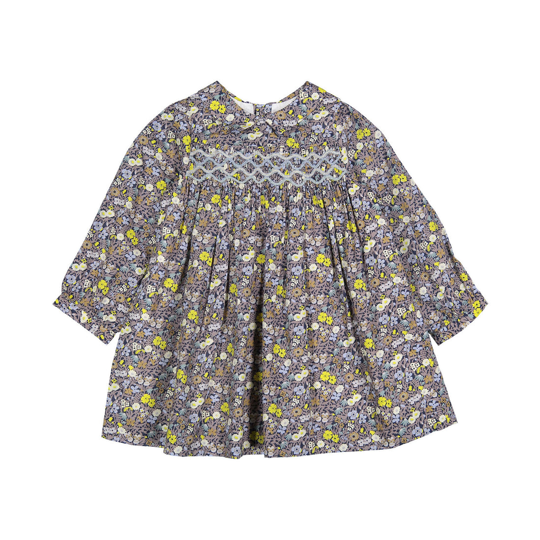 Bonpoint Blue Floral Trinite Baby Dress
