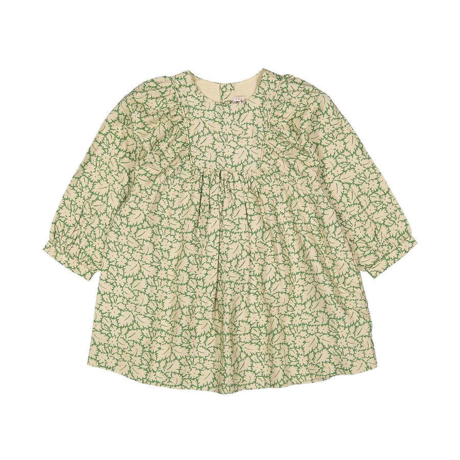Bonpoint Green Floral Gaetane Baby Dress