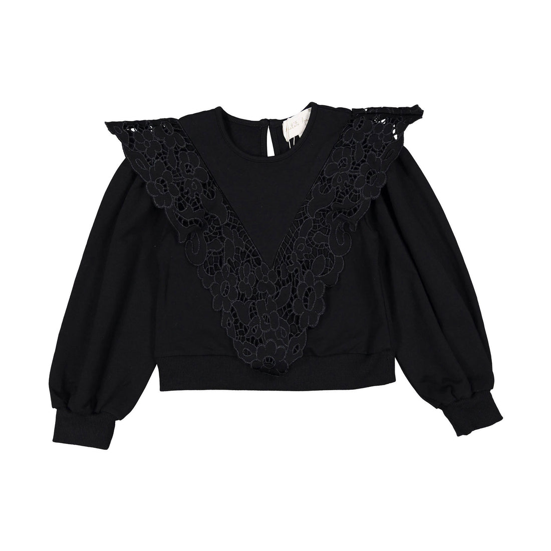 Petite Pink Black Terry Cut Out Sweatshirt