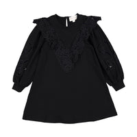 Petite Pink Black Terry Cut Out Sweat Dress