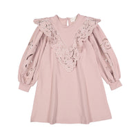 Petite Pink Dusty Lilac Terry Cut Out Sweat Dress