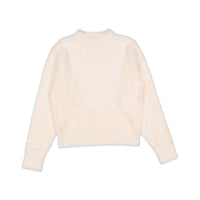 Petite Gold Cream Fluffy Sweater