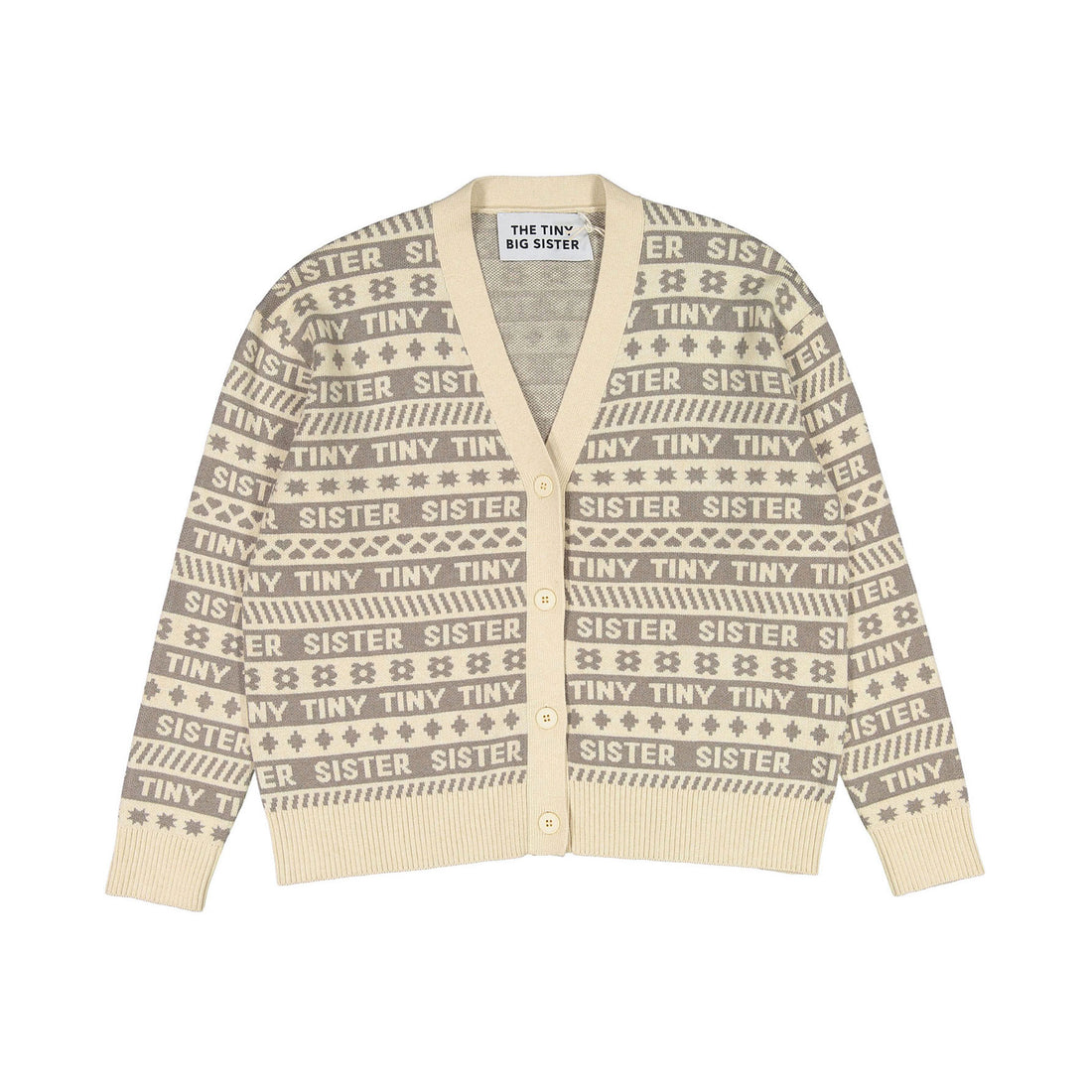 Tiny Cottons Ivory Ines Jacquard Womens Cardigan
