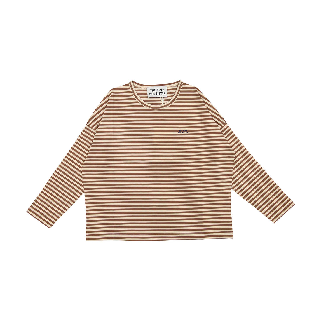 Tiny Cottons Chocolate/Vanilla Striped Womens Tee