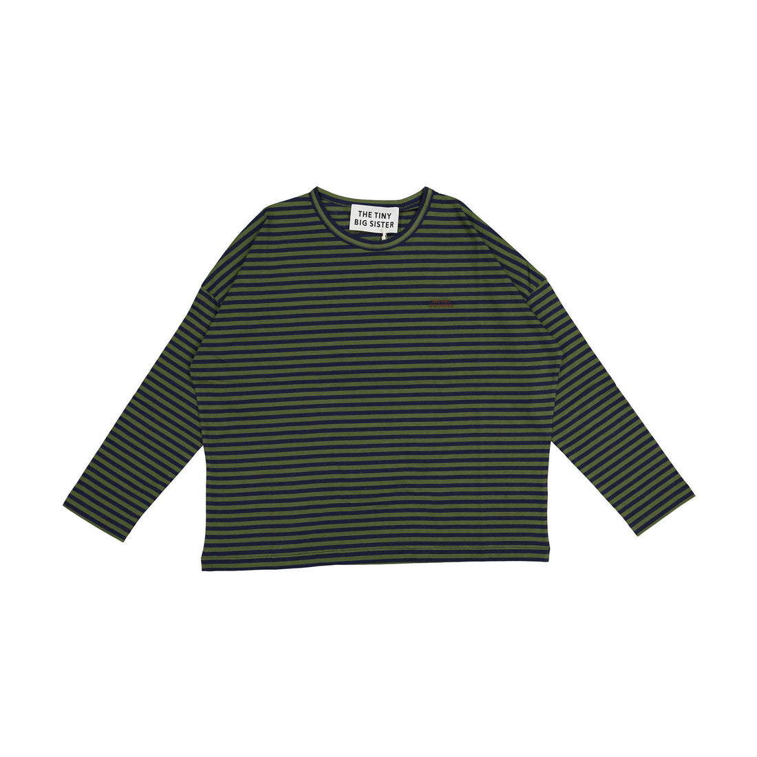 Tiny Cottons Khaki/Navy Striped Womens Tee