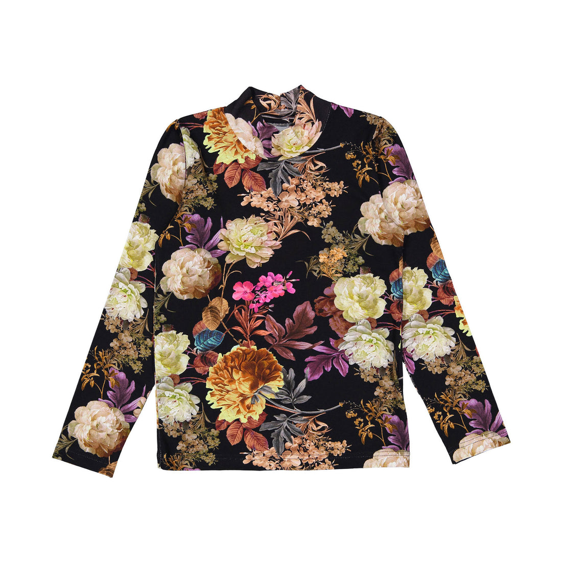Christina Rohde Bright Floral Print Turtleneck