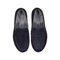 Bonpoint Navy Moka Suede Loafer