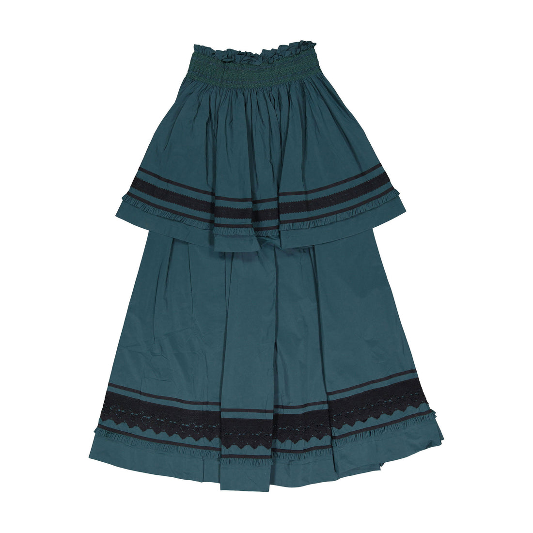 Tia Cibani Celtic Brittany Smocked Maxi Skirt
