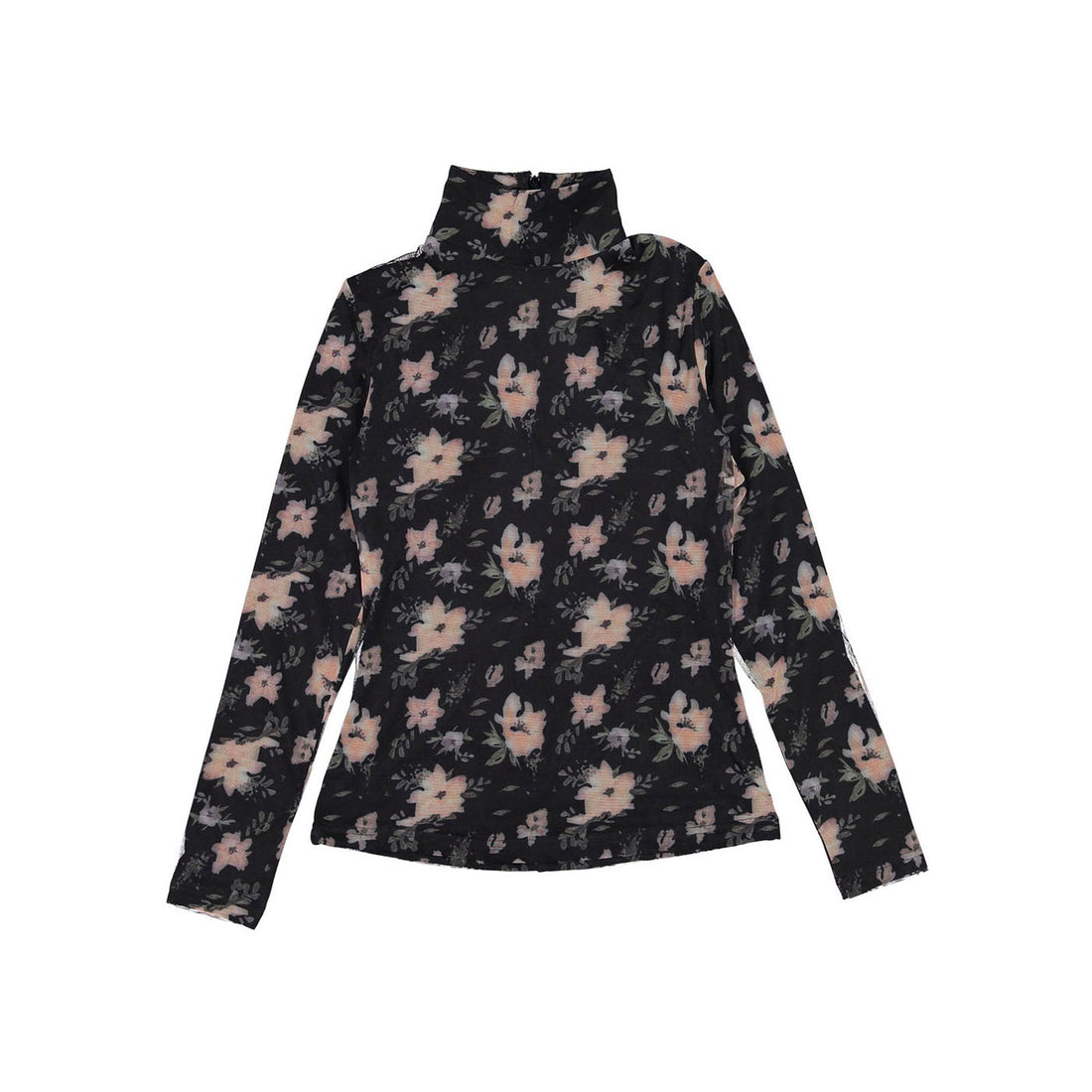 and tmrw Mesh Floral Turtleneck
