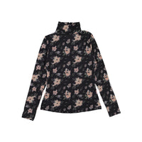 and tmrw Mesh Floral Turtleneck