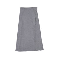 and tmrw Grey Wool Maxi Wrap Skirt