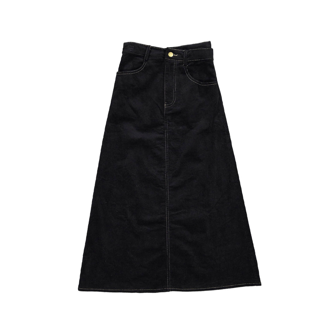 and tmrw Black Corduroy Maxi Skirt