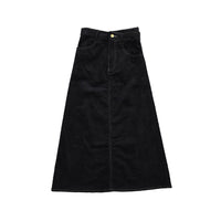 and tmrw Black Corduroy Maxi Skirt