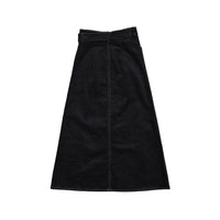 and tmrw Black Corduroy Maxi Skirt