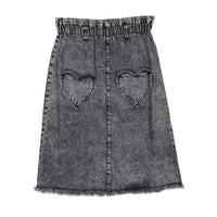 Louis Louise Grey Denim Long School Skirt