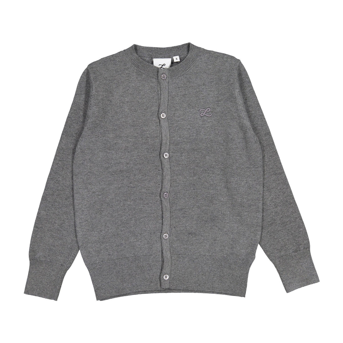 L by Ladida Heather Grey Marl Basic Cardigan