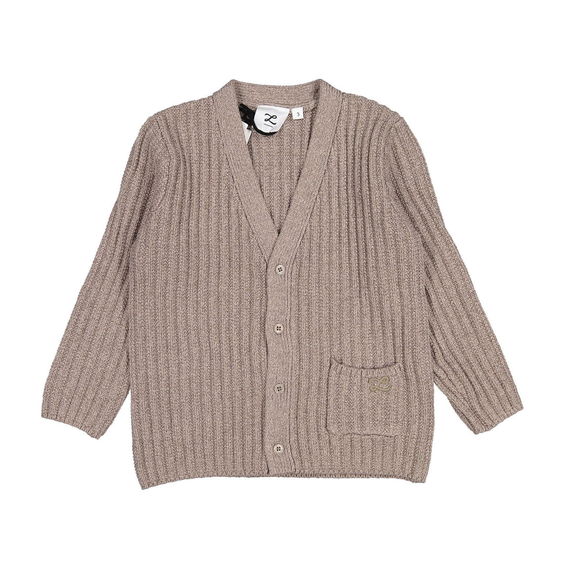 L by Ladida Taupe Ribbed Cardigan
