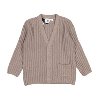 L by Ladida Taupe Ribbed Cardigan