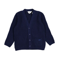 L by Ladida Navy Ribbed Cardigan