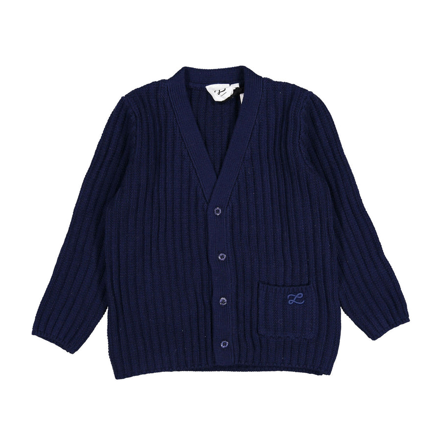 L by Ladida Navy Ribbed Cardigan