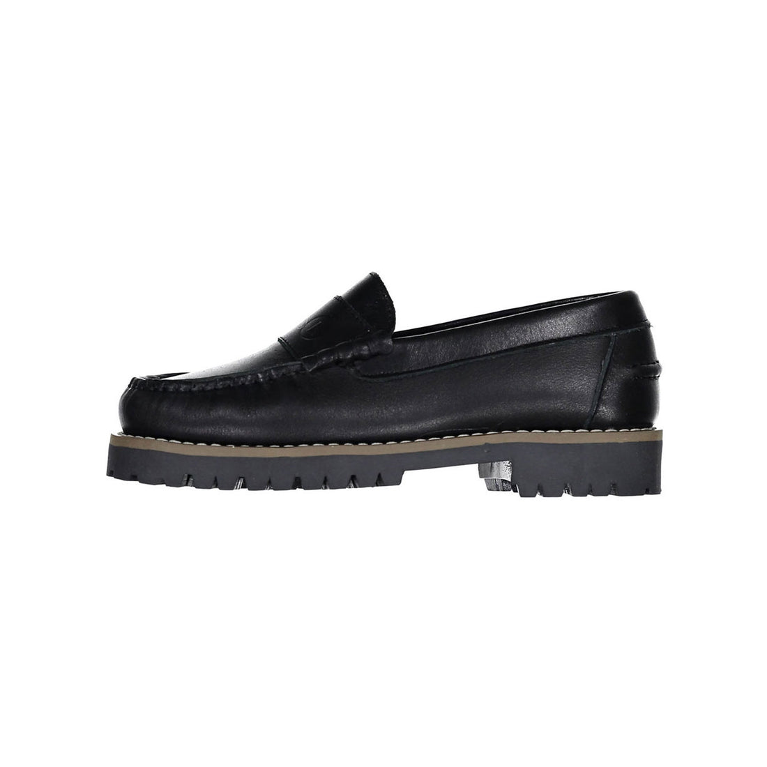 Ladida Shoes Black Leather Chunky Loafer