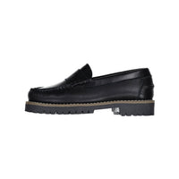 Ladida Shoes Black Leather Chunky Loafer