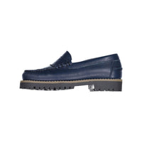 Ladida Shoes Blue Leather Chunky Loafer