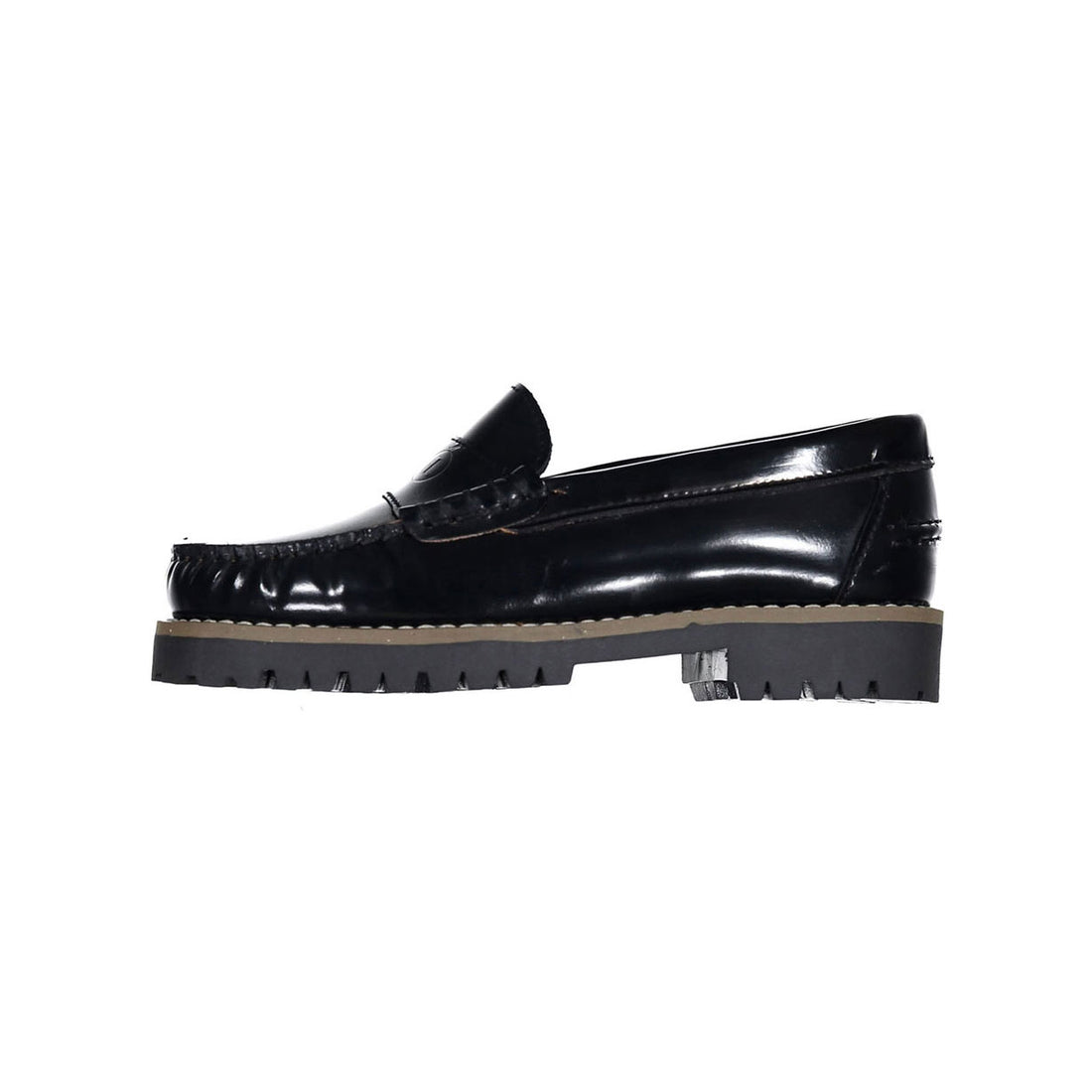 Ladida Navy Patent Leather Chunky Loafer
