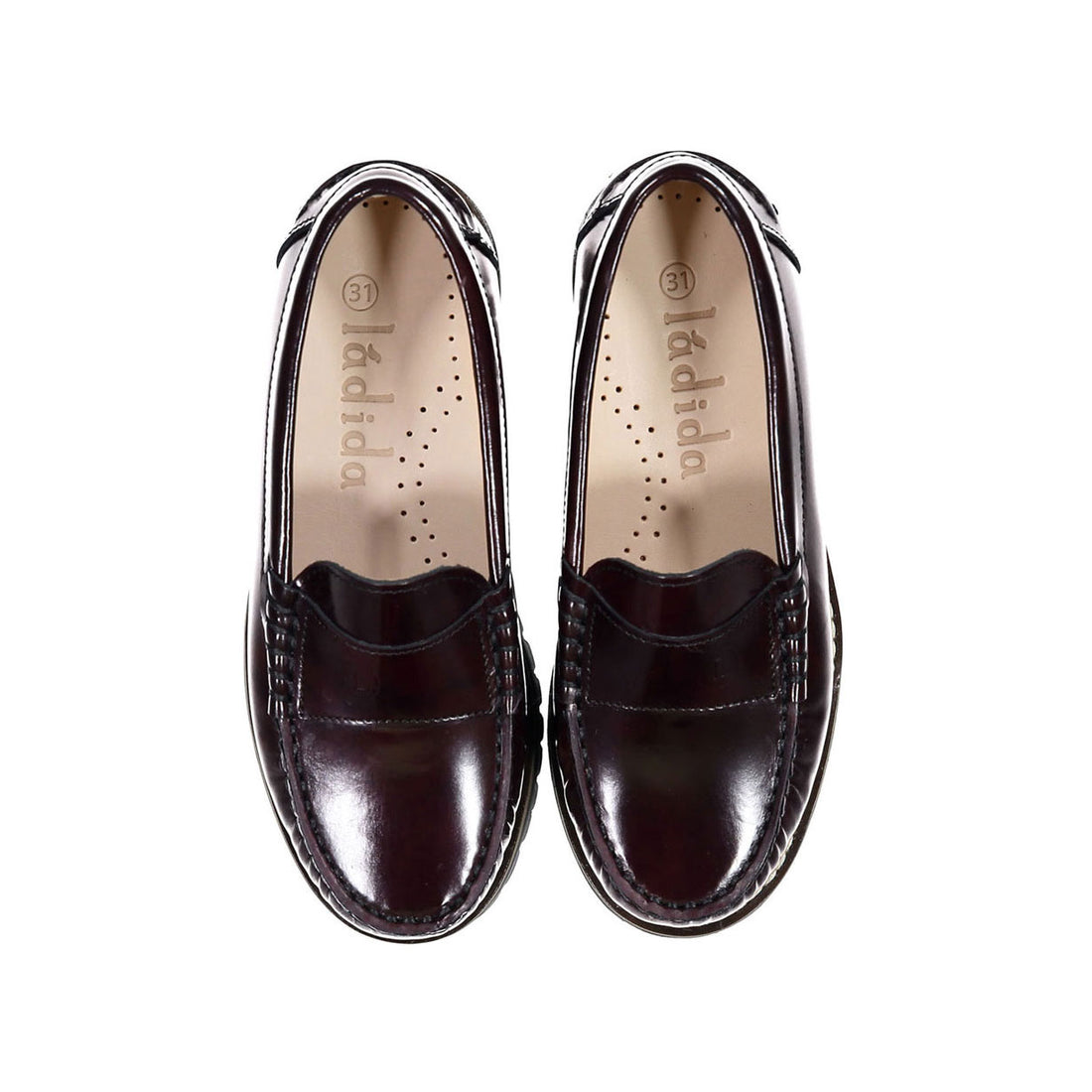 Ladida Shoes Burgundy Patent Leather Chunky Loafer