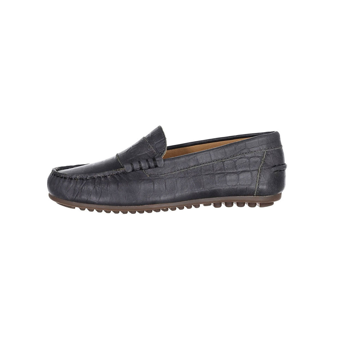 Ladida ShoesGrey Croc Leather Loafer