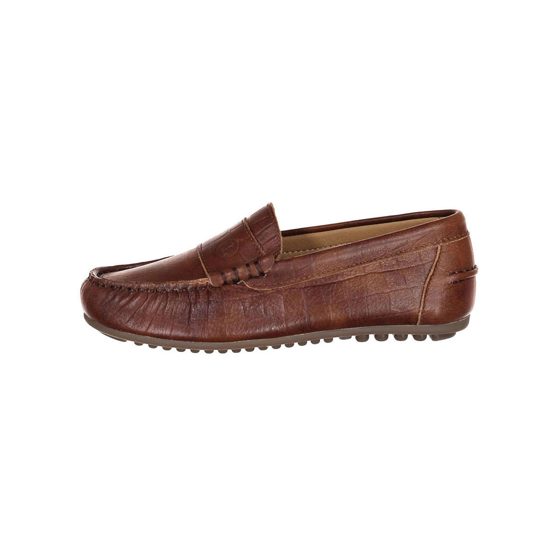 Ladida Shoes Brown Croc Leather Loafer