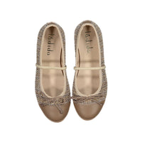 Ladida Shoes Beige Tweed Mary Janes
