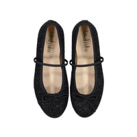 Ladida Shoes Black Speckeled Wool Mary Janes