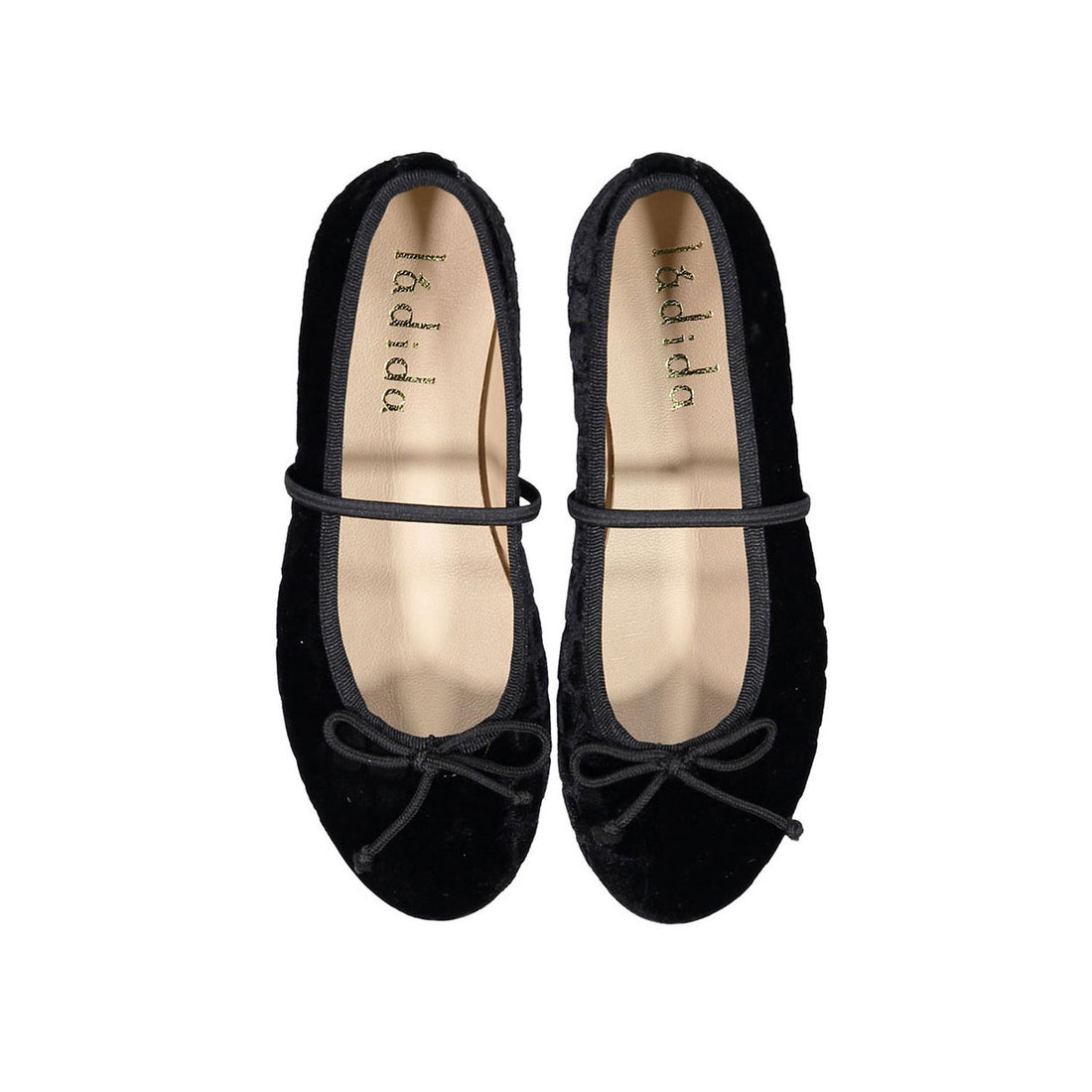 Ladida Shoes Black Croc Velvet Mary Janes