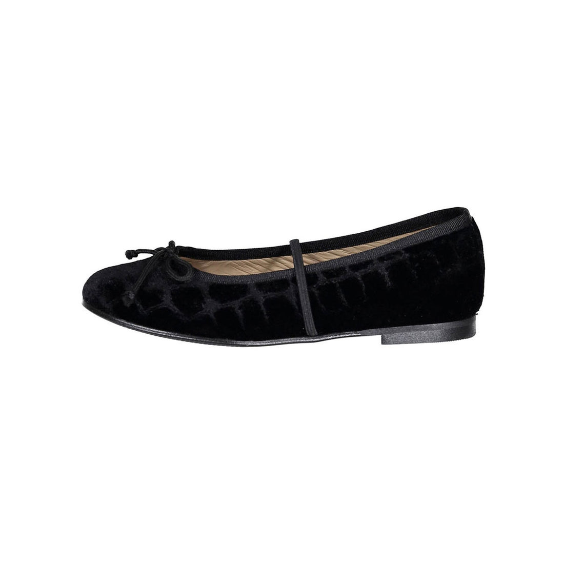 Ladida Shoes Black Croc Velvet Mary Janes