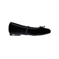 Ladida Shoes Black Croc Velvet Mary Janes