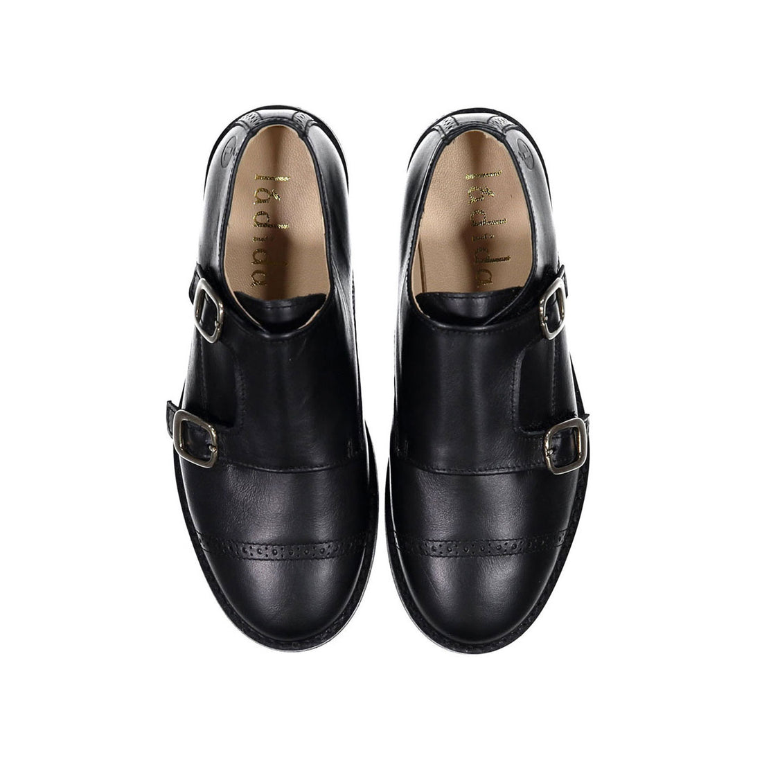 Ladida Shoes Black Monk Strap Dress Shoe