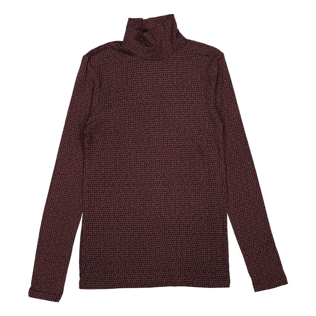 ELEMENTS Umber Velvet Logo Turtleneck
