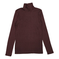 ELEMENTS Umber Velvet Logo Turtleneck