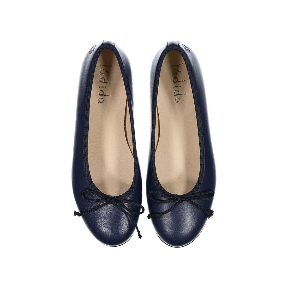 Ladida Navy Leather Ballet Flats