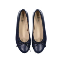 Ladida Navy Leather Ballet Flats