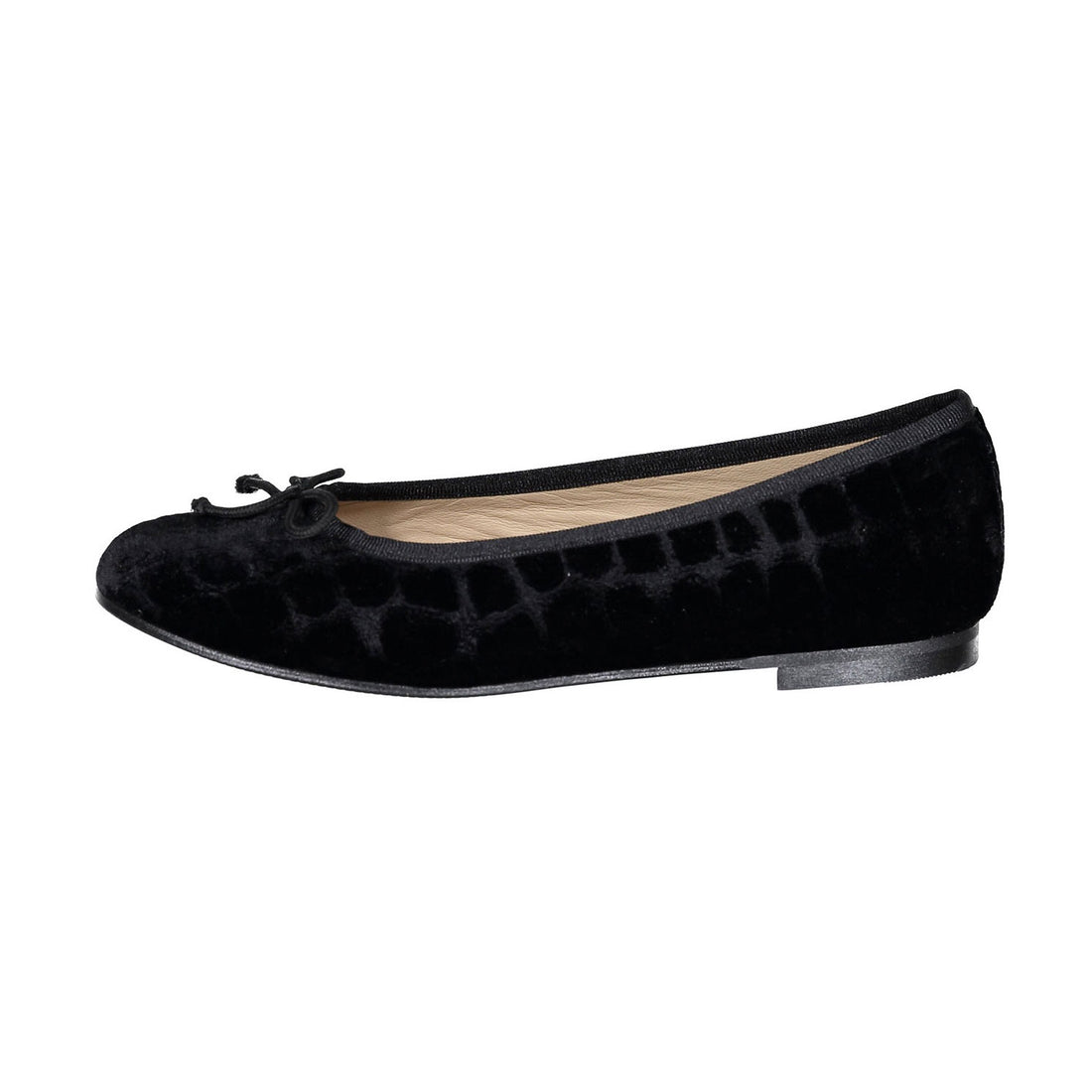 Ladida Shoes Black Croc Ballet Flats