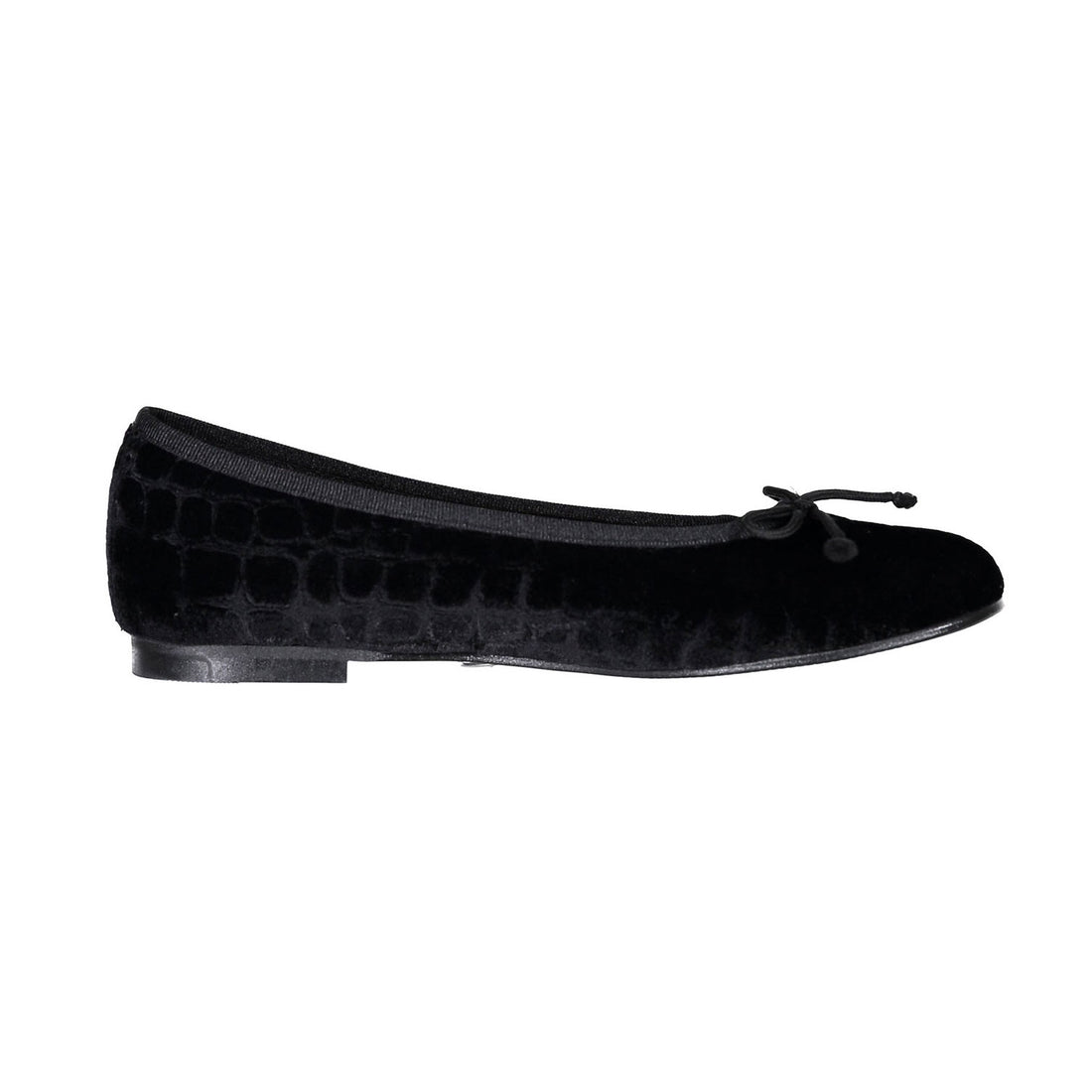 Ladida Shoes Black Croc Ballet Flats