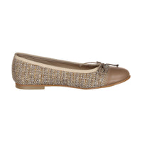 Ladida Shoes Beige Tweed Ballet Flats